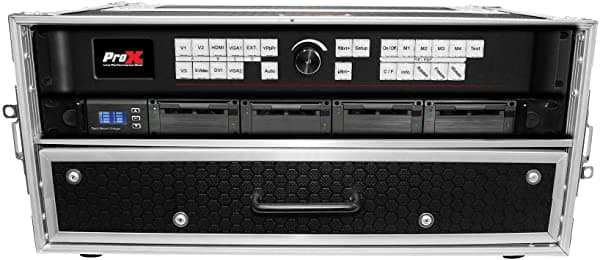 Prox Xs-Wm2U2Dr 2U Rack Case+2U Rack Caster 19 Amplificador Mezclador Receptor De Micrófono
