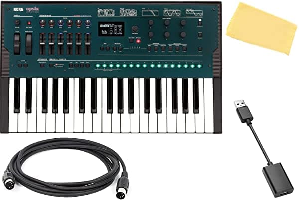 Korg NuTekt Nts-1 - Sintetizador Digital Con Cable Auxiliar Y Paño De Pulido De Bazar Austin KOR-OPSIX-COMBO-STD