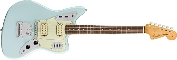 Fender Vintera 60s Modified Jaguar Guitarra Eléctrica, con Garantía de 2 Años, Azul Sónico, Diapasón de Pau Ferro 149813372