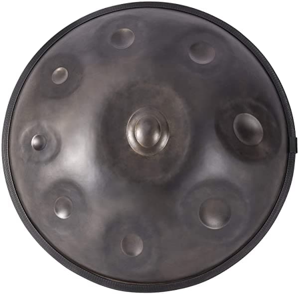 Ai CAR FUN Handpan Steel Hand Drum en Re Menor, 9 Notas, 22 Pulgadas / 56 cm, Superficie de Bronce, Soft Hand Pan con Funda, D3 A Bb C D E F G A