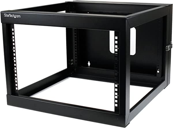Startech.Com 6U Bisagras De Marco Abierto De Montaje De Pared Rack 4-Post 22 Rack De Equipos De Computación De Profundidad Capacidad De 110 Lb Rk619Wallohblack