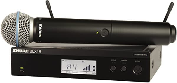 Shure BLX24R B58 Rack Mount Sistema de Micrófono Inalámbrico Beta 58A de Mano para Voces, Descontinuado por el Fabricante BLX24R/B58-H8