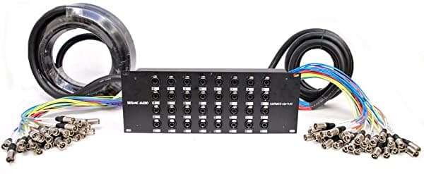 Seismic Audio - Sarmss-32X1530 - Cable De Serpiente Combinado Xlr Trs De 32 Canales - Troncos Xlr De 15 Pies Y 30 Pies