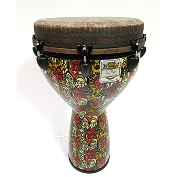 Remo Djembe Mondo (Tm) Key-Tuned 14" X 25" Skyndeep Fiberskyn Contour Tuning Soportes Multi-Mask Acabado DJ0014LM