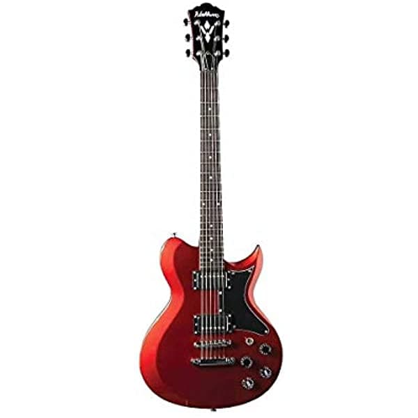 Washburn 6 Cuerdas Guitarra Eléctrica de Cuerpo Sólido para Diestros Rojo Metalizado Other