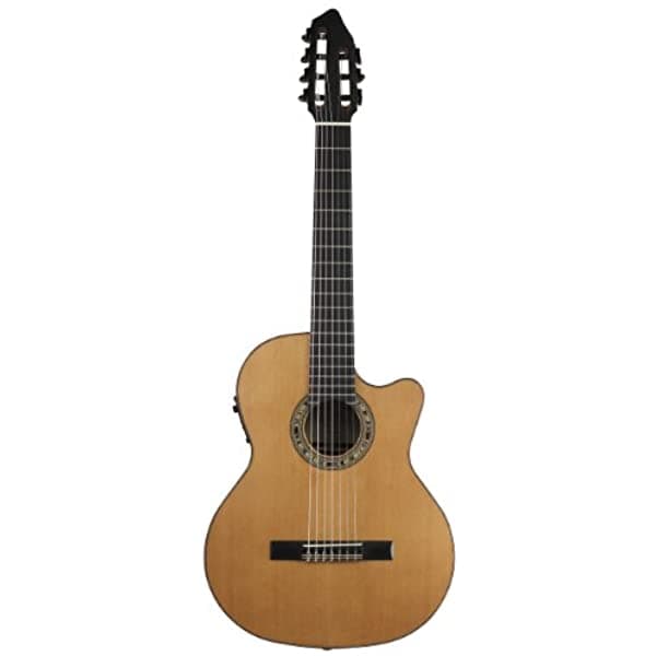 Kremona Fiesta CW-7 Guitarra Clásica Rusa Electroacústica con Cutaway 7 Cuerdas