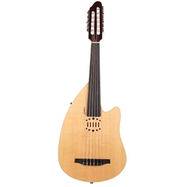 Godin Guitarra Multi Oud Series 0 35014 10-Cuerdas Hollow-Body Guitarra Eléctrica Natural Hg