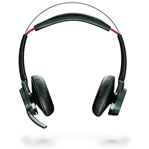 Plantronics Voyager Focus Uc (Poli) - Auriculares Bluetooth De Doble Oreja (Estéreo) Con Micrófono De Pluma - Usb-A Compatible Con Pc Y/O Mac - Cancelación Activa De Ruido - Funciona Con Equipos (Certificado) Zoom Y Más 202652-04
