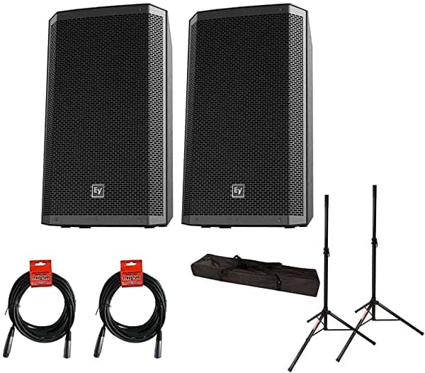 2 X EV Electro-Voice ZLX-15P Parlante Activo ZLX15P + Soportes con Funda + Cables
