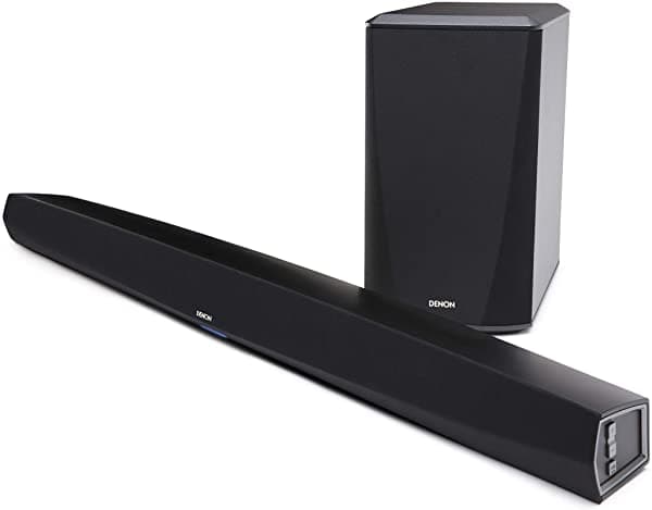 Denon Dht-S516H Sistema De Barra De Sonido Delgado Con Subwoofer Inalámbrico | Bluetooth Y Heos | Compatibilidad Amazon Alexa | Configuración Rápida - Todos Los Cables Incluidos | Montaje En Pared | Negro