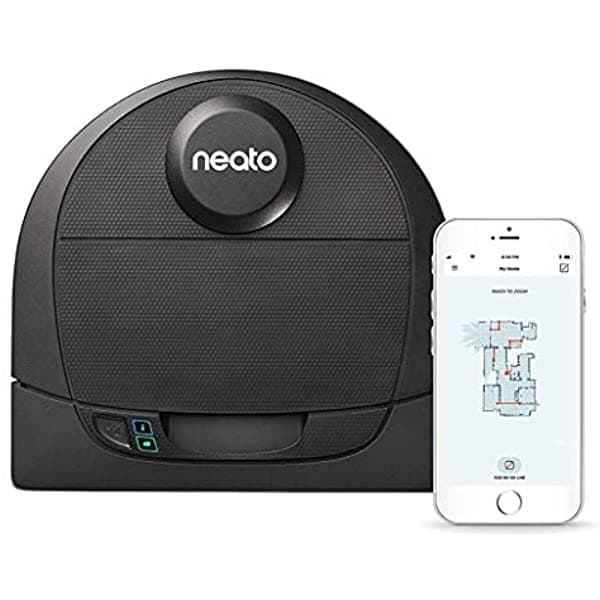 Neato Robotics - Aspiradora Inteligente Con Guía Láser Conexión Wi-Fi Ideal Para Alfombras Suelos Duros Y Pelo De Mascotas Funciona Con Alexa 945-0315
