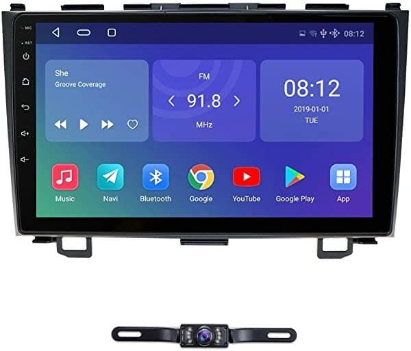 Hizpo Android 10 Radio De Coche 2G+32G Para Honda Crv Cr-V 2007 2008 2009 2010 2011 9 Pulgadas Reproductor De Dvd Wifi 4G Navegación Gps Estéreo Bluetooth + Cámara AD81CRV8004C1JP