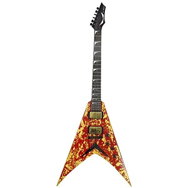 Dean Guitars Dave Mustaine VMNT Holy Grail Limited Edition 33 Pc Guitarra Electrica de Cuerpo Solido Gold Leaf/Deep Red USA VMNT GRAIL