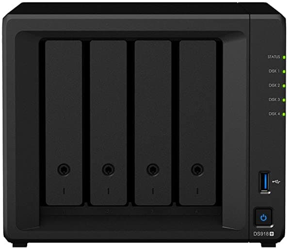 Synology Servidor Nas Diskstation Ds918+ Para Empresas Con Cpu Intel Celeron Memoria De 8 Gb Ssd De 256 Gb Disco Duro De 8 Tb Sistema Operativo Dsm DS91811