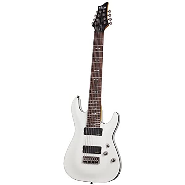 Schecter Omen-8 8-String Guitarra Eléctrica Color Negro Vwht 2073