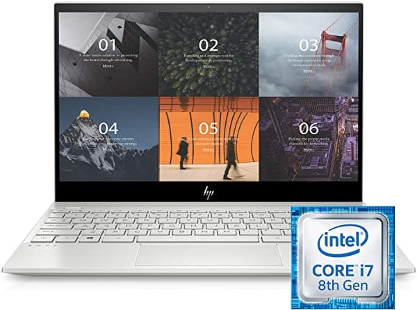 Hp Envy 13.3 Pulgadas Thin Portátil Con Lector De Huellas Dactilares Pantalla Táctil 4K Intel Core I7-8565U Nvidia Geforce Mx250 Graphics 16 Gb Sdram 512 Gb Ssd Windows 10 Home (13-Aq0044Nr Plateado Natural)