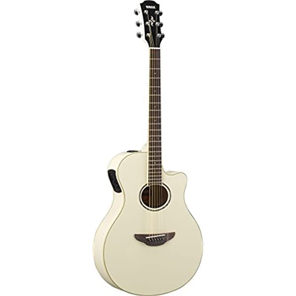Yamaha APX600 VW Thin Body Guitarra electroacústica Vintage Blanco