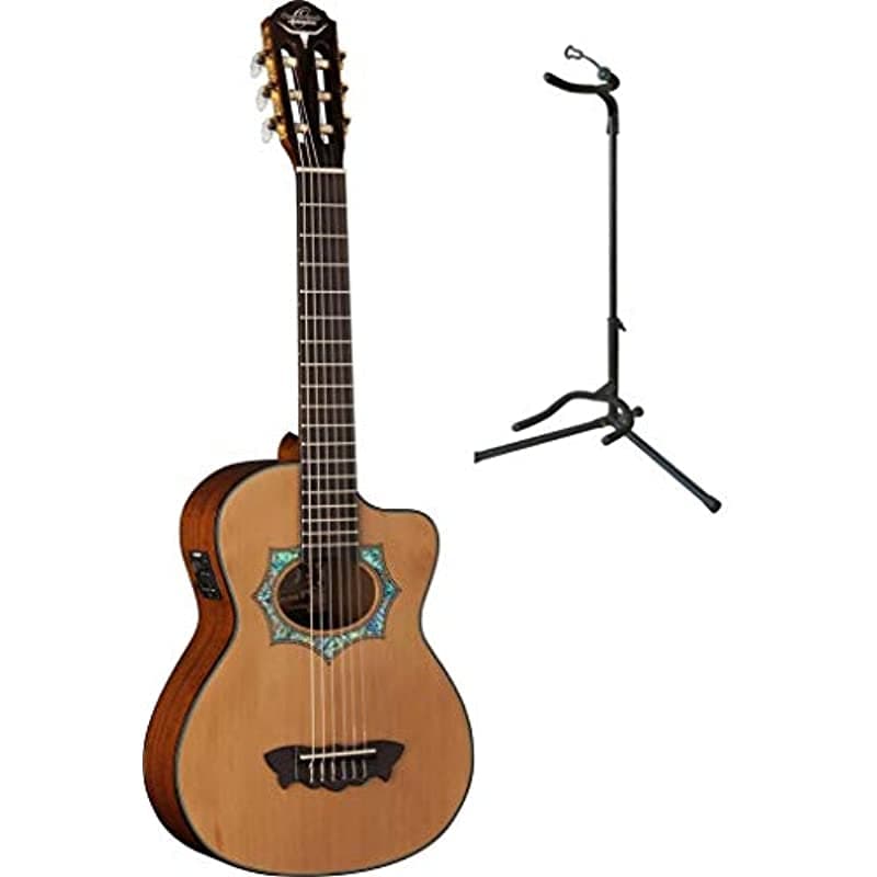 Oscar Schmidt Acústica Electric Requinto Guitarra Funda & Stand Oh30Sce