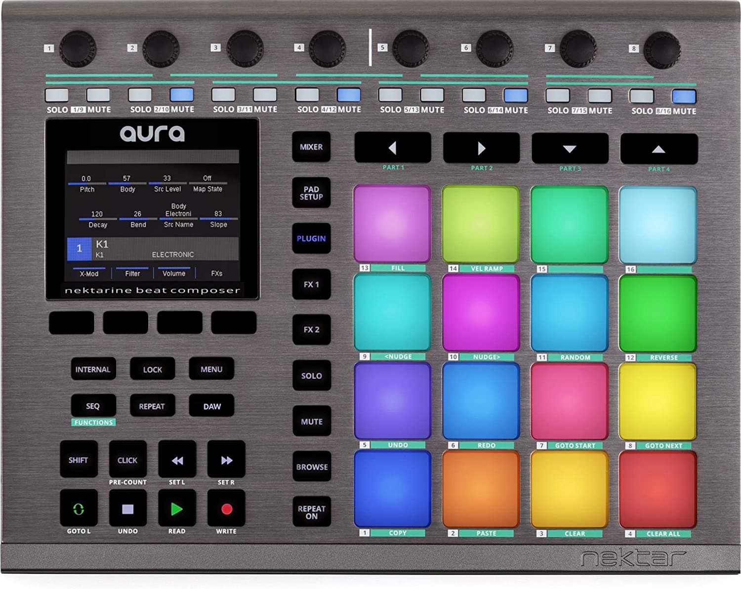 Nektar Aura - Beat Composer & Controlador Daw