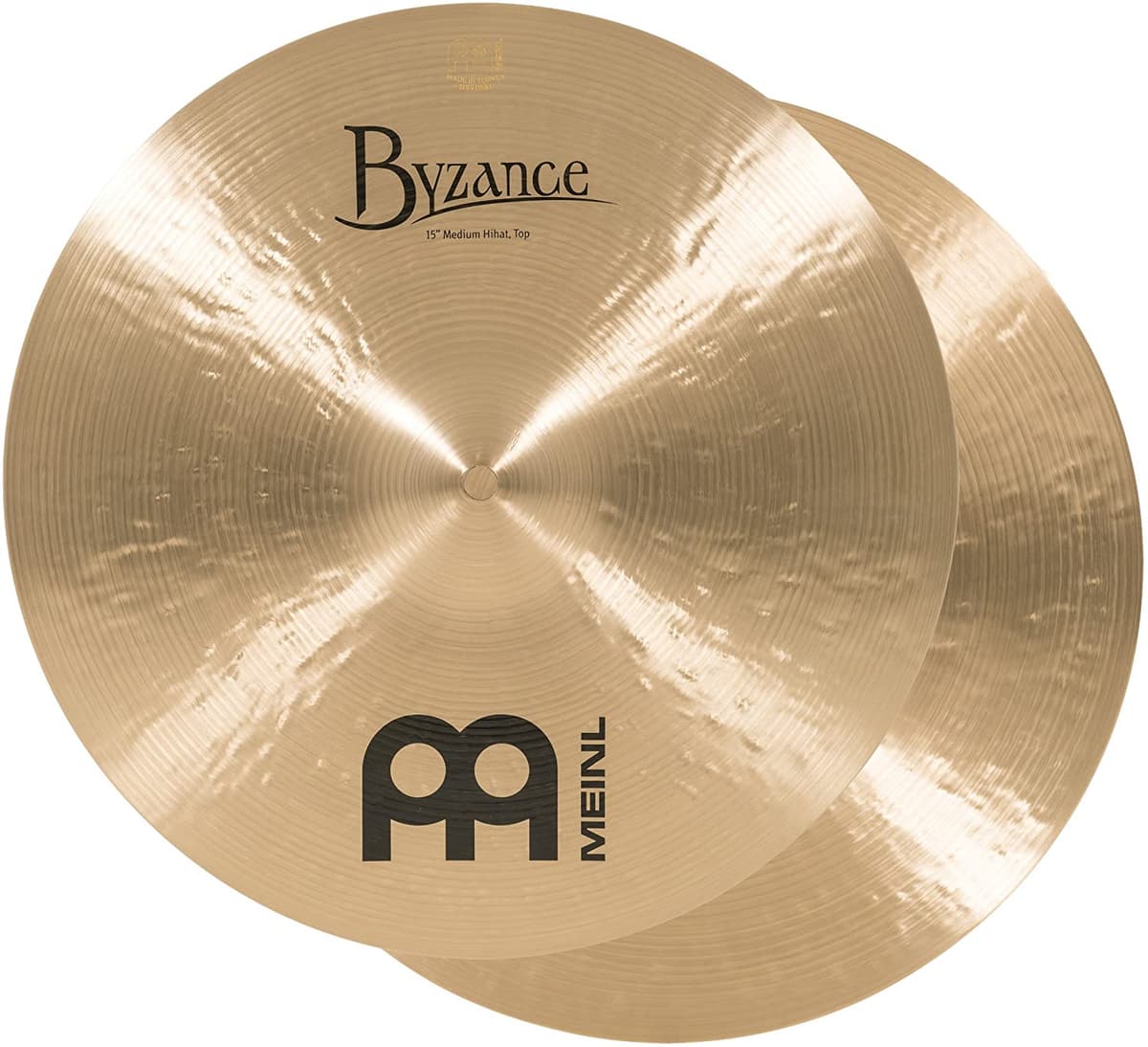 Meinl Platillo Byzance 15 Hihats Medianos Tradicionales Hi Hat Par-Hecho En Turquía-B20 Bronce B20 B15Mh