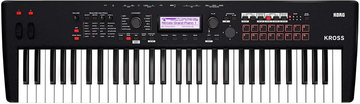 Korg Kross 2 Workstation Sintetizador 61 Teclas con Sonidos Aumentados, Muestreo y Pads de Disparo