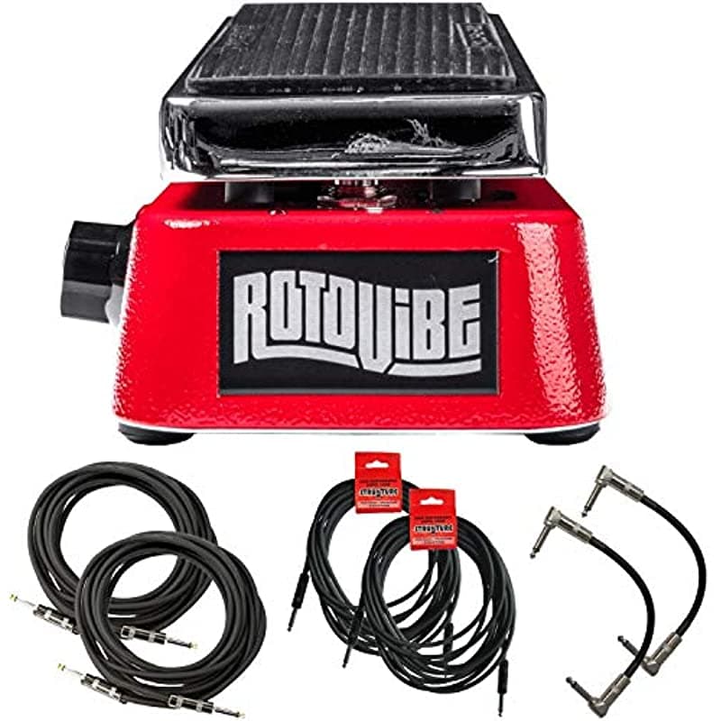 Dunlop Rotovibe Expression Pedal 2 Cables De Parche 2 Cables De Instrumento De 10 Pies Y 2 Cables De 18 Pies SG_B00TE9CY5C_US