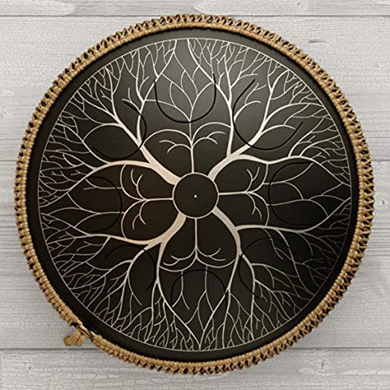 GUDADRUM Tambor de Lengüetas (tongue drum) - con Cuerda para Colgar, Mazos y Bolsa de Viaje de Calidad. El Mejor Handpan Tambor de Lengüetas