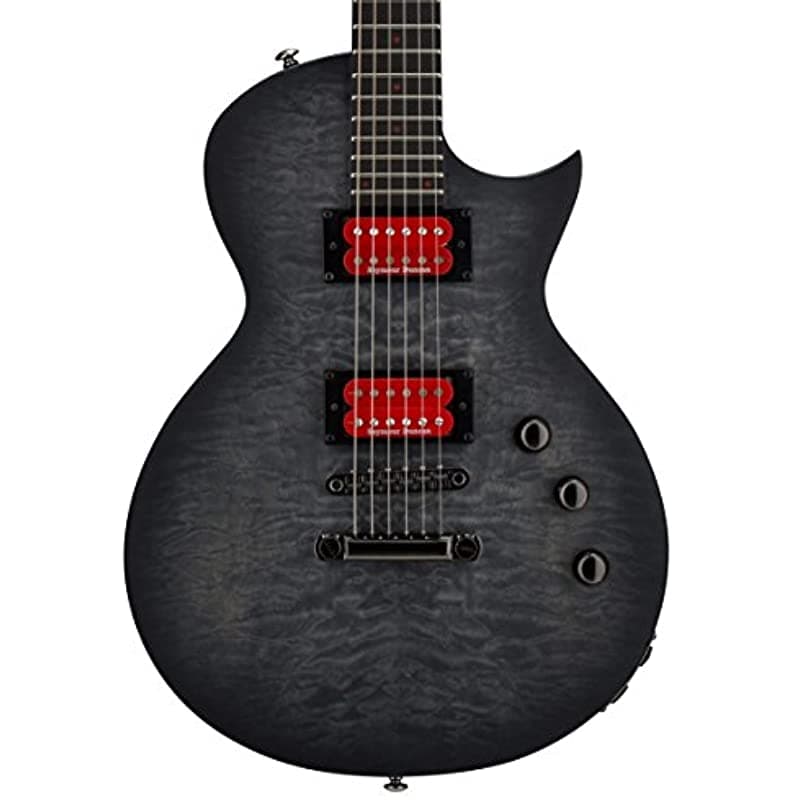 Esp Ltd Bb-600 Baritone Signature Series Ben Burnley - Guitarra Eléctrica Con Funda Color Negro LBB600BQMSTBLKSBS