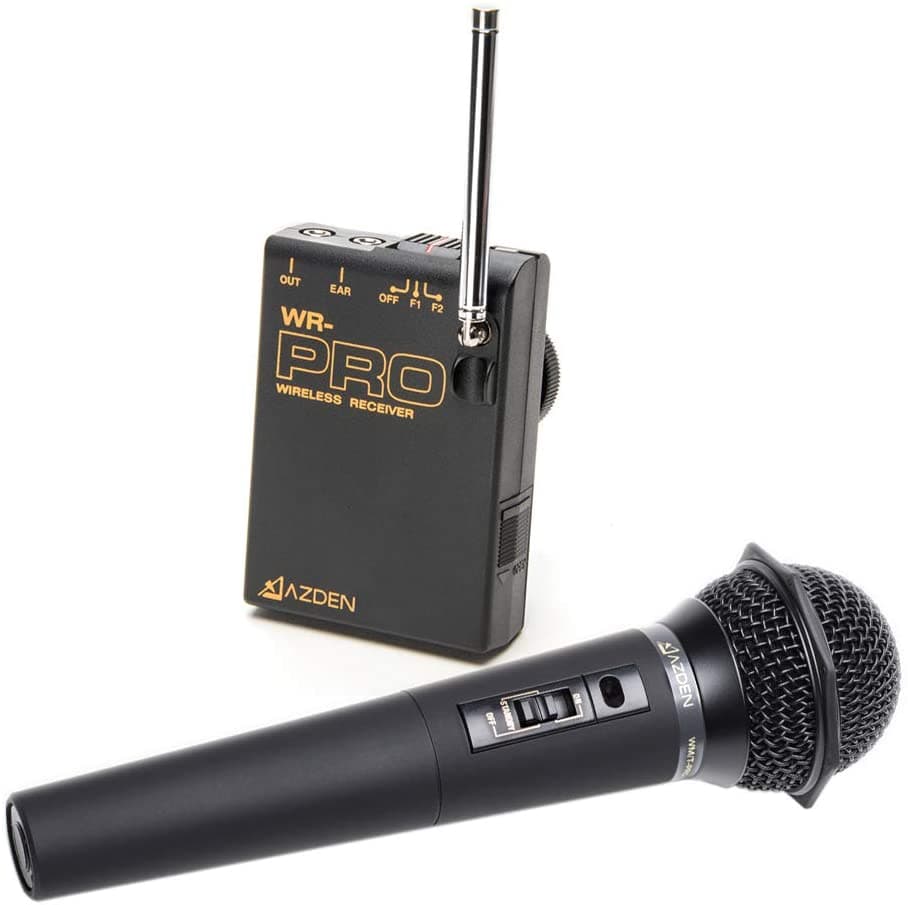 AZDEN WHX-PRO Micrófono Inalámbrico VHF para Cámaras, Producción de Video, Recolección de Noticias