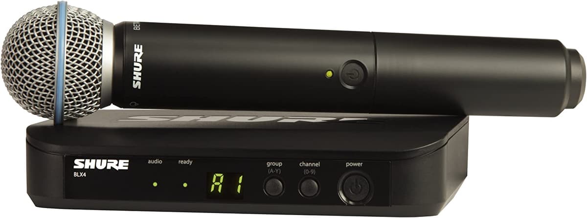 Shure BLX24 B58 Sistema de Micrófono Inalámbrico con Beta 58A de Mano para Voces - Descontinuado por el Fabricante BLX24/B58-J10