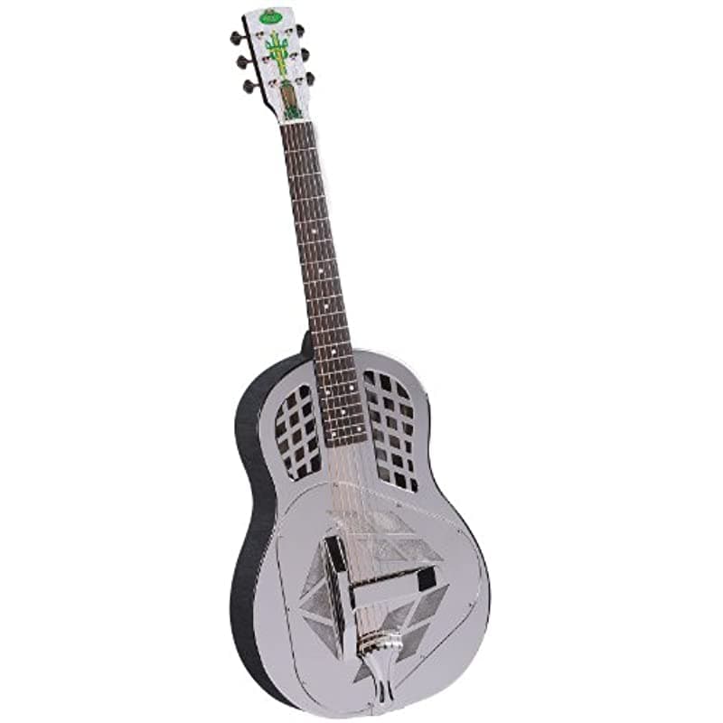 Regal Rc-51 Cuerpo De Metal Tricone Resophonic Guitarra Nickel Plateado