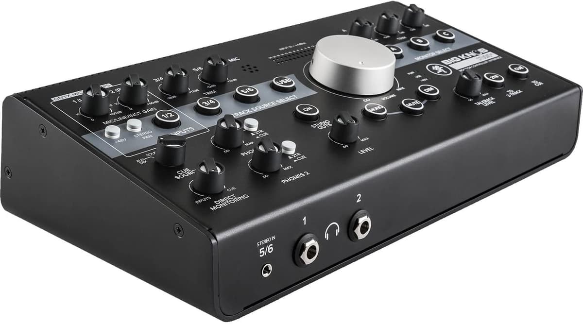 Mackie Big Knob Studio+ Monitor Controlador Y Placa Big Knob Studio Plus Microfibra Y 1 Año Todo Música Extendida