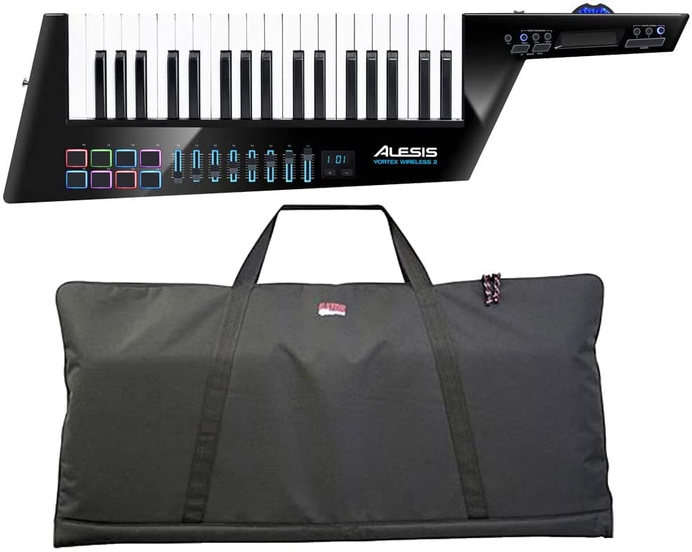Alesis Vortex Inhalmbrico 2 Usb Midi Keytar Controlador Gator Gkbe-49 Economía Teclado Fondo VORTEX WIRE 2 K2