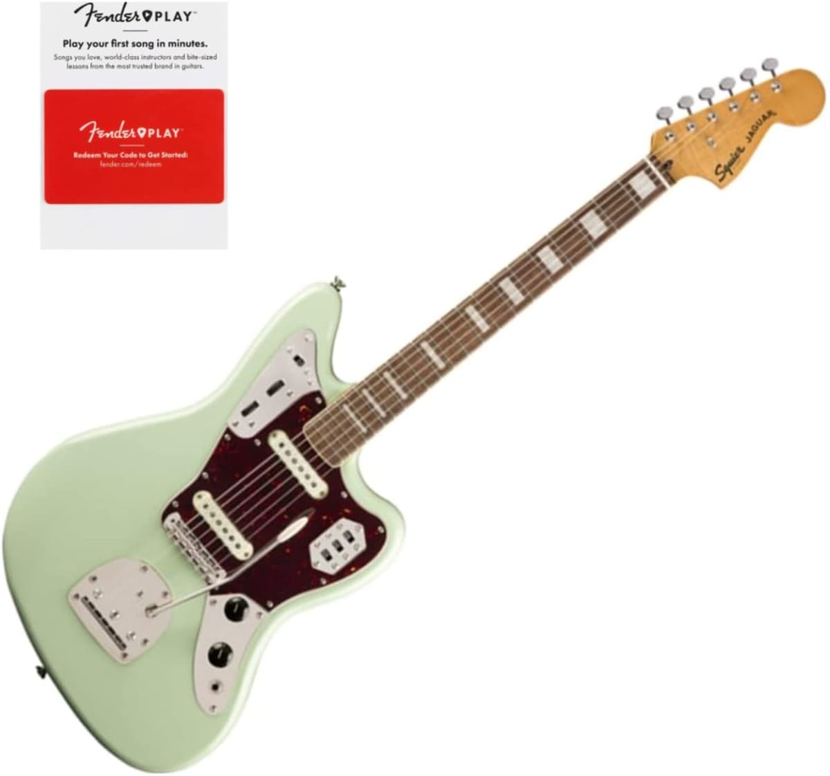 Squier 0 374090557 Clásico Vibe 70S Jaguar Laurel Diftonmer Surf Green Fe