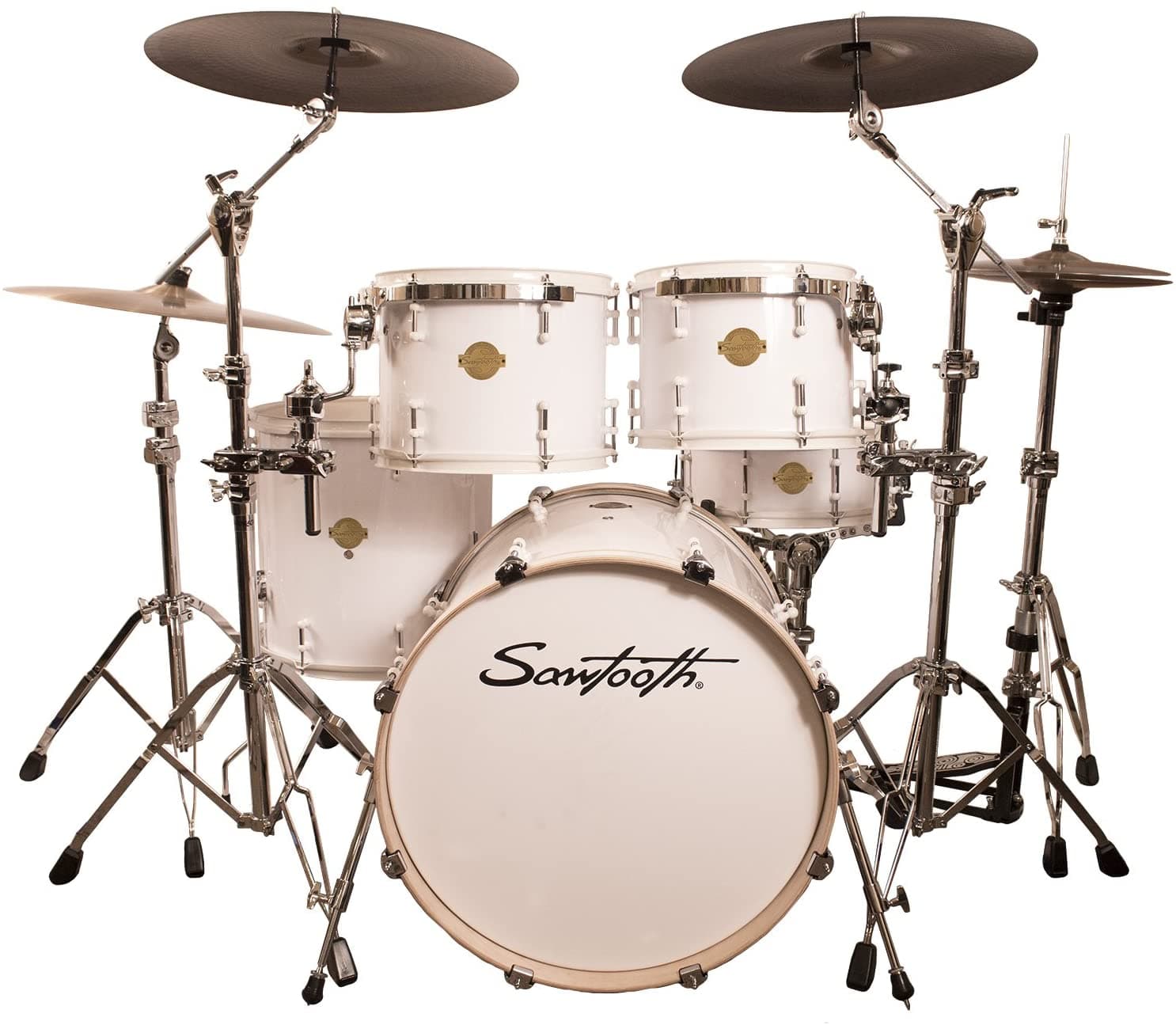Sawtooth Command Series - Juego De Batería De 5 Piezas Color Blanco ST-COM-5PC-WHT
