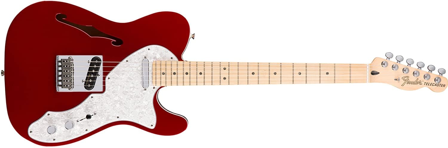 Fender Deluxe Telecaster Thinline - Diapasón De Arce - Rojo Manzana Caramelo 147602309