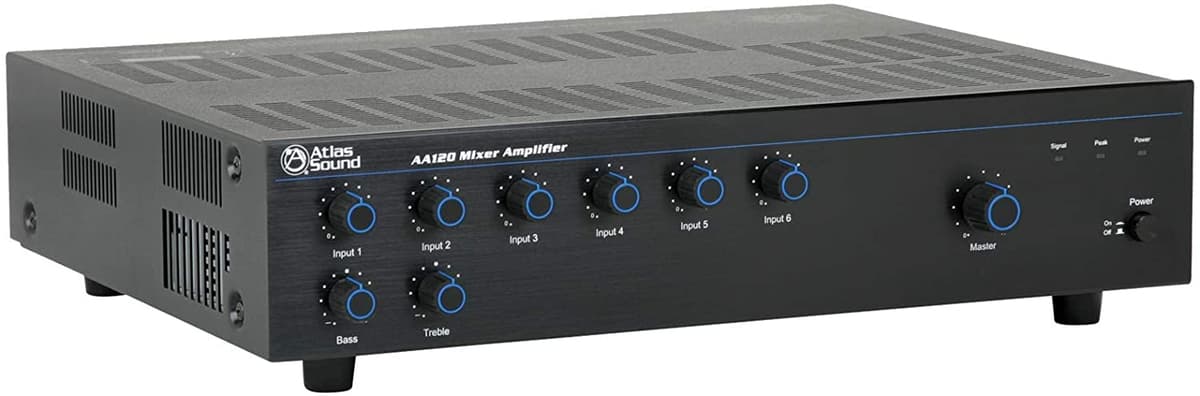 Atlas Sound Aa120 120 Watt Six Entradas Mixer Amplificador