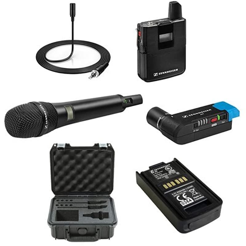 Sennheiser Avx Camara Inhalmbrico De Mano Y Lavalier Set Bundle Skb Waterproof Case Y Ba20 Recarga Bateria Pack AVX-COMBO SET-4-US-K