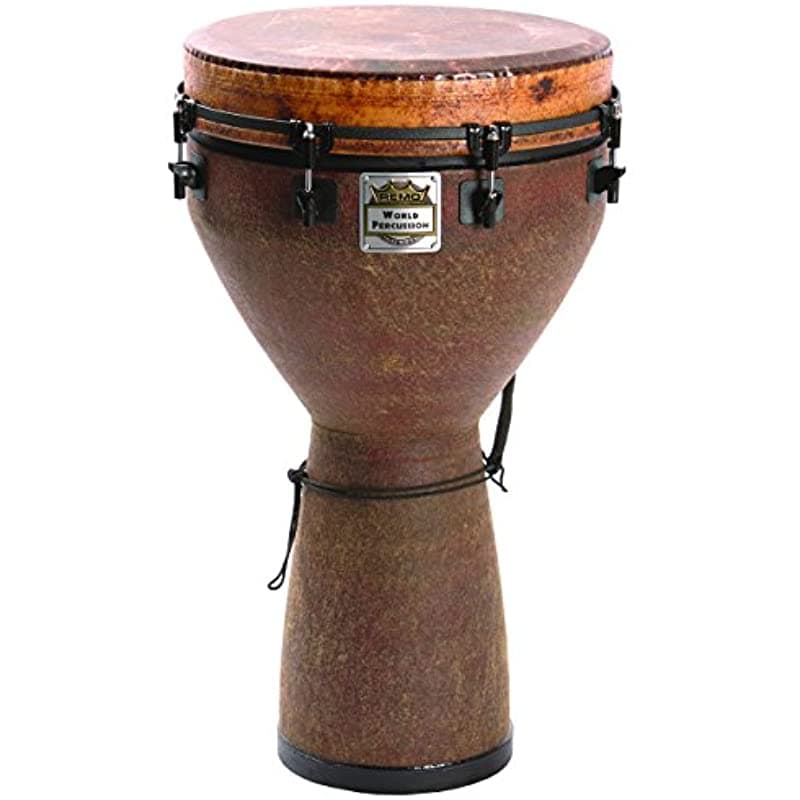 Remo Djembe Mondotm Clave Tuned 18 X 28 Skyndeep Fiberskyn Contornos Soportes De Ajuste Tierra DJ-0018-05