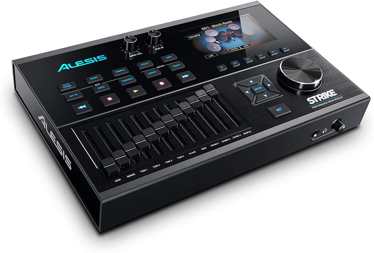 Alesis Drums Strike Drum Módulo | Set De Batería De Alto Rendimiento Módulo De 4.3 Pulgadas Pantalla De Color 136 Kits De Batería 1800 Instrumentos Y 45000 Muestras STRIKEMODULEBUN