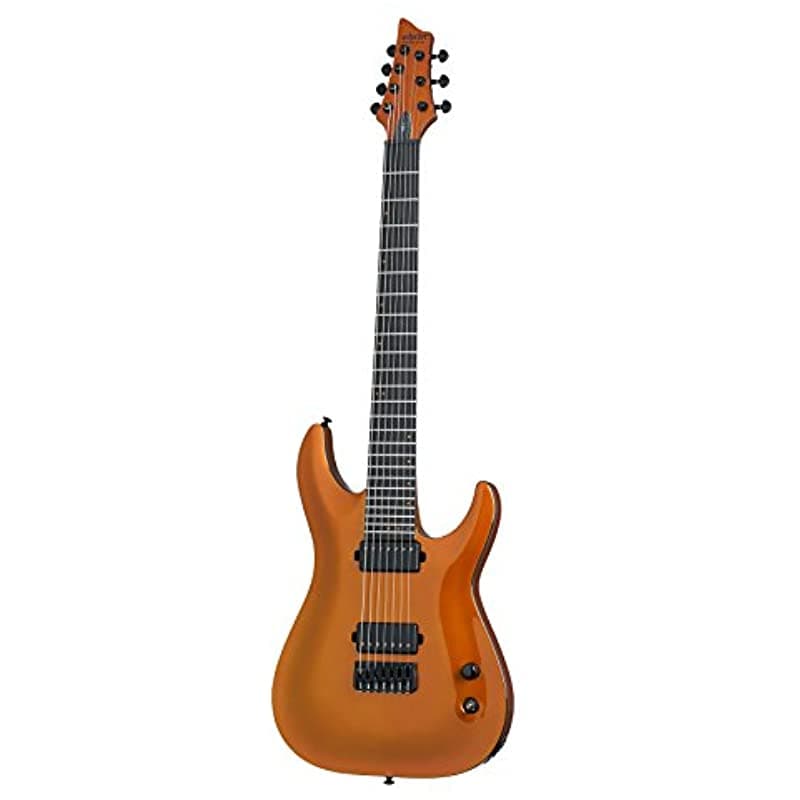 Schecter 248 Guitarra Eléctrica de Cuerpo Sólido de 7 Cuerdas Lambo Orange