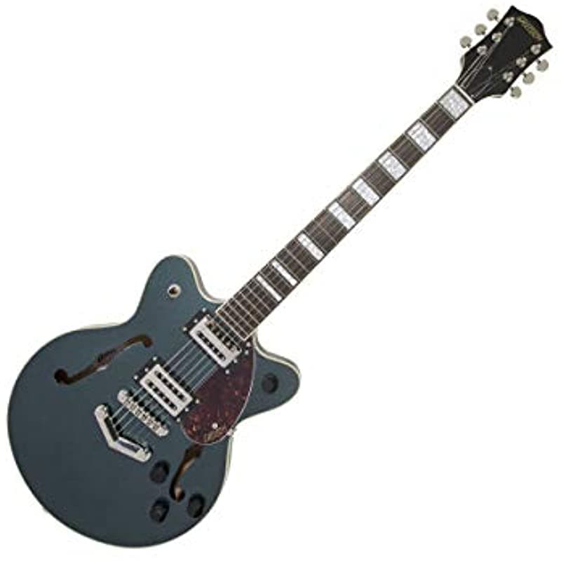 Gretsch G2655 Streamliner Center Block Jr. Double-Cut Guitarra Eléctrica de 6 Cuerdas con V-Stoptail y Diapasón de Laurel (Diestra, Gris Metalizado) 00023-00105874