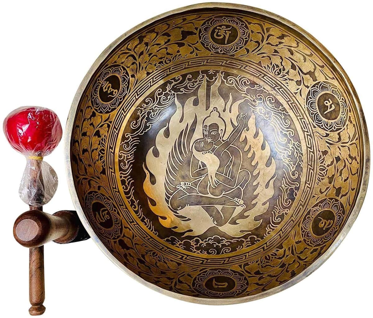 Singing Bowl Nepal -12 Pulgadas Master Healing Buda Shakti Tibetano Bowlmeditation Bowl Tibetan Bowl Silk Cushion Striker Y Drum Stick SBN-503