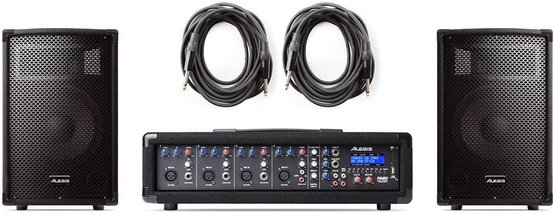 Alesis Pa Sistema En Una Caja | 280 Vatios 80 Vatios Continuo 4 Canales Pa Sistema PA System in a Box