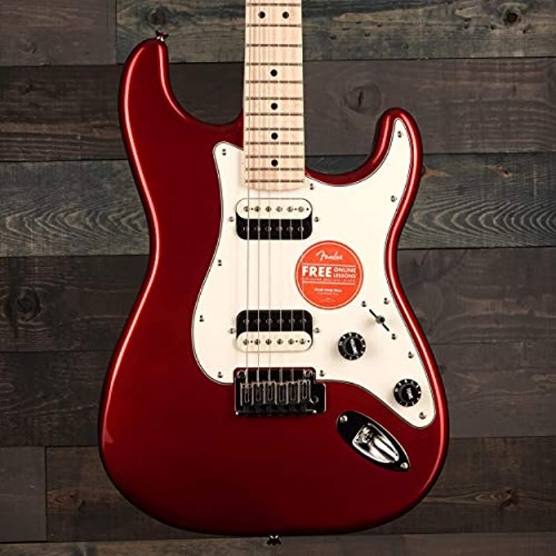 Squier by Fender Contemporary Stratocaster HH Guitarra Eléctrica Diapasón de Maple Dark Metallic Red 370222525