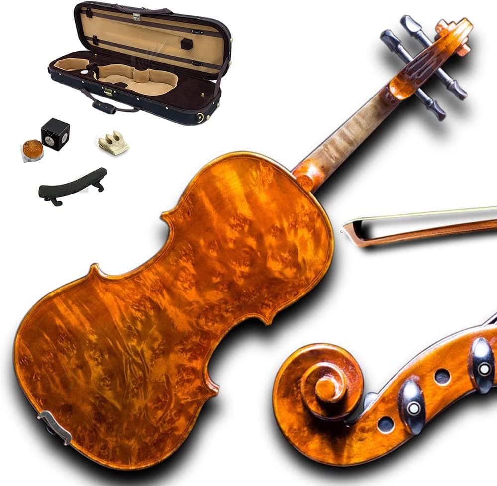 Sky Mastero Sound 1 2 Tamaño Vn431 Kit De Violín De Arce De Ojos De Pájaros W Case Bow Rosin Mute SKYVN431CB-1/2