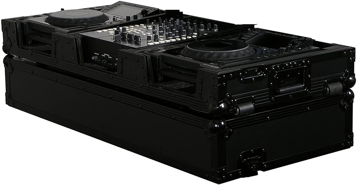 Odyssey ATA Black Label Case tipo Coffin para Notebook, Dos Reproductores de CD y Mezclador FZGS12CDJWBL