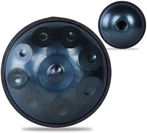 Muslady 22 Pulgadas Drum De Mano Ind Minor Handpan 9 Notesd3 A3 Bb3 D4 F4 A4 G4 E4 C4 Material De Acero De Carbono Percusión Instrumento Transporte Fondos Y Stand De Metal Azul QSP8214062616389TJ