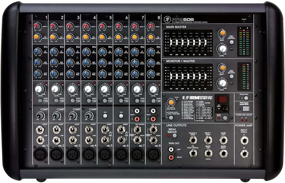 Mackie Ppm608 8 Canales 1000 Vatios Potenciados Mixer