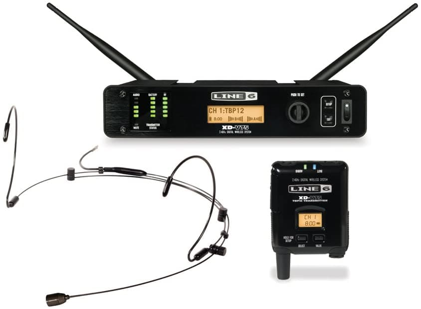 Line 6 Línea 6 Xd-V75Hs Sistema Inalámbrico Digital Con Transmisor Bodypack Y Auriculares Bronceados XD-V75HS (TAN)